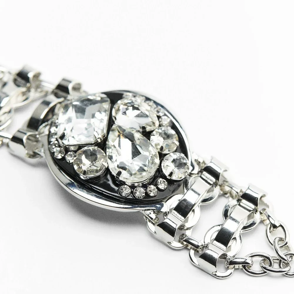 Zara Jewel Bracelet Silver NWT - Picture 3 of 5